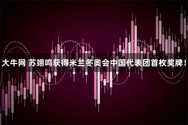 大牛网 苏翊鸣获得米兰冬奥会中国代表团首枚奖牌！