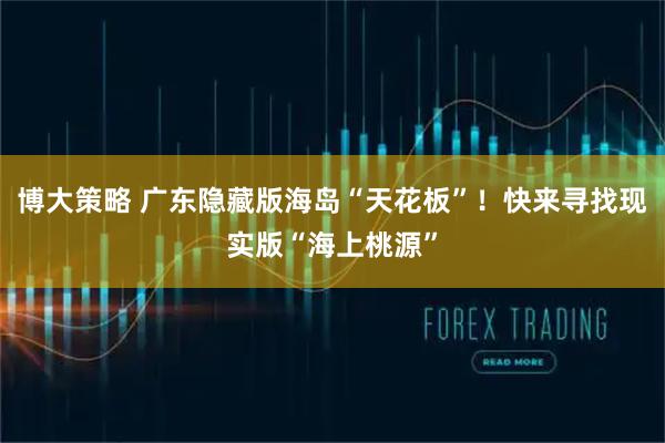 博大策略 广东隐藏版海岛“天花板”！快来寻找现实版“海上桃源”